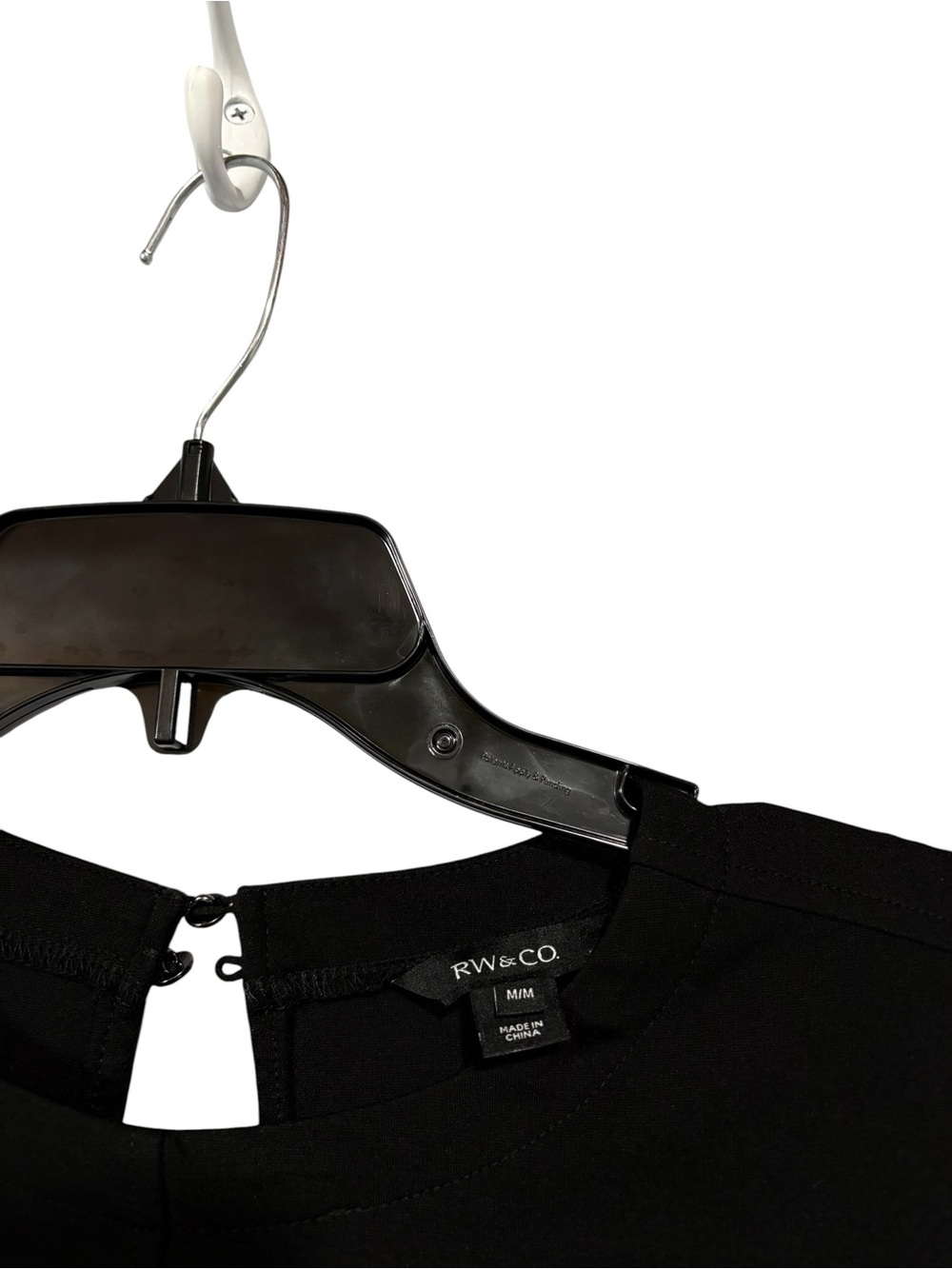 RW&CO, Black Stretch Belted Shift Dress, Medium, Pockets Career Minimalist - Picture 3 of 9